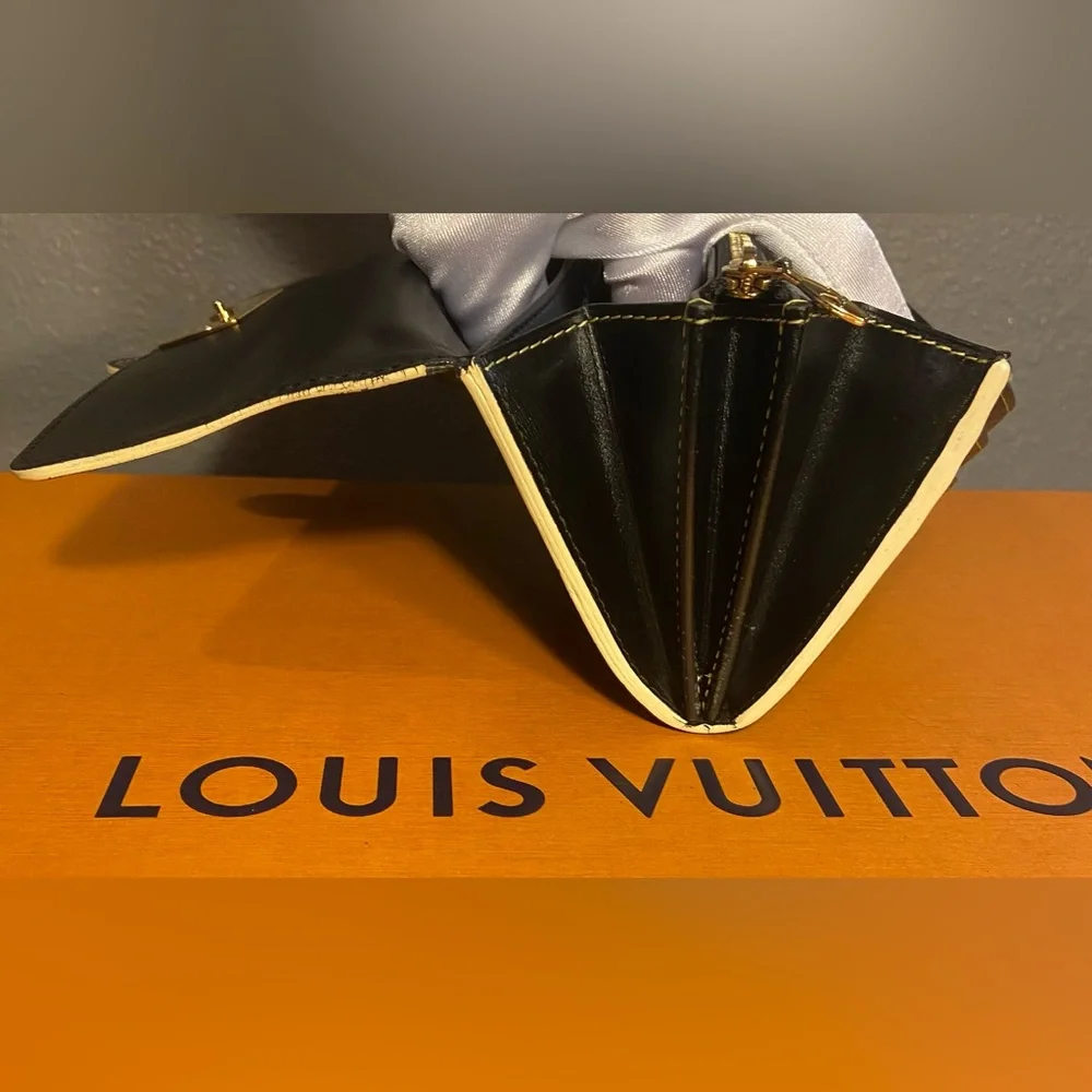 🔥FIRM PRICE ~ Louis Vuitton ~ Suhali Black Leather Long Wallet ~ COA ~ TH2088 - Picture 11 of 16